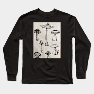 Mushroom Print Long Sleeve T-Shirt